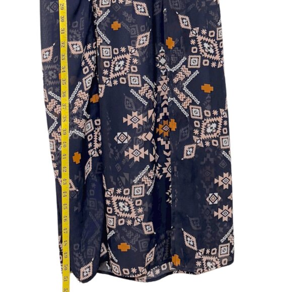 Fire Los Angeles Women Spaghetti Strap Maxi‎ Dress Sz Medium Aztec Southwestern - Picture 7 of 16